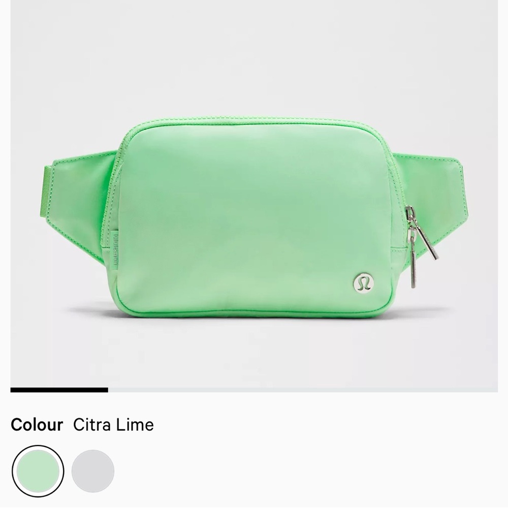 2L large lululemon citra lime everywhere beltbag NWT